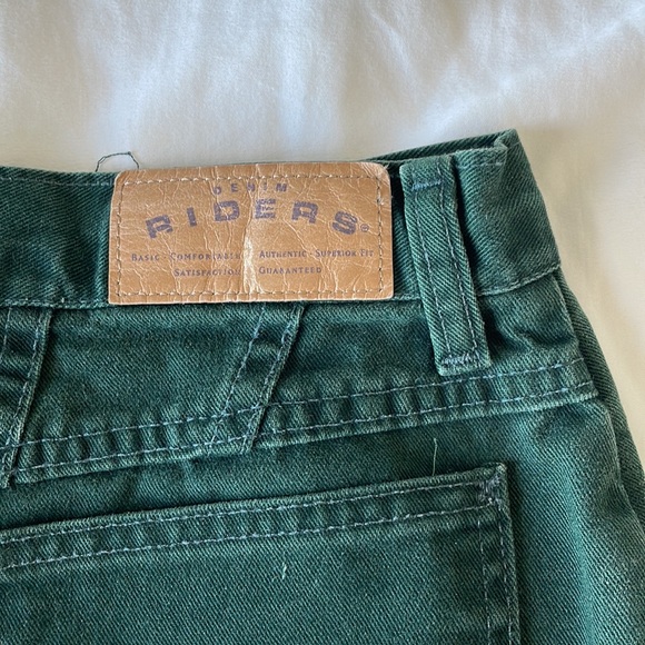 Vintage hunter green denim mom jeans - Picture 3 of 5